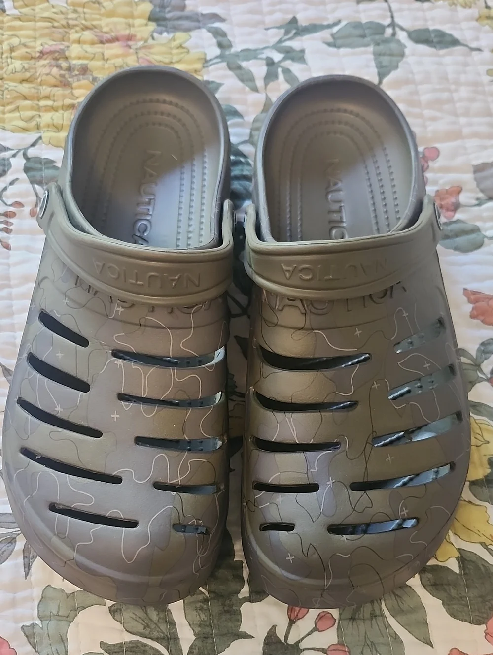 NEW Nautica River Edge Camouflage Slip on Water Clog Shoes Men 11
